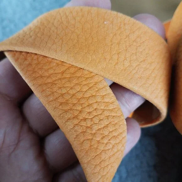 Vionic Anaya Sandals Womens' 7.5 Orange Leather Ankle Straps Flat Comfort Summer - Picture 9 of 12